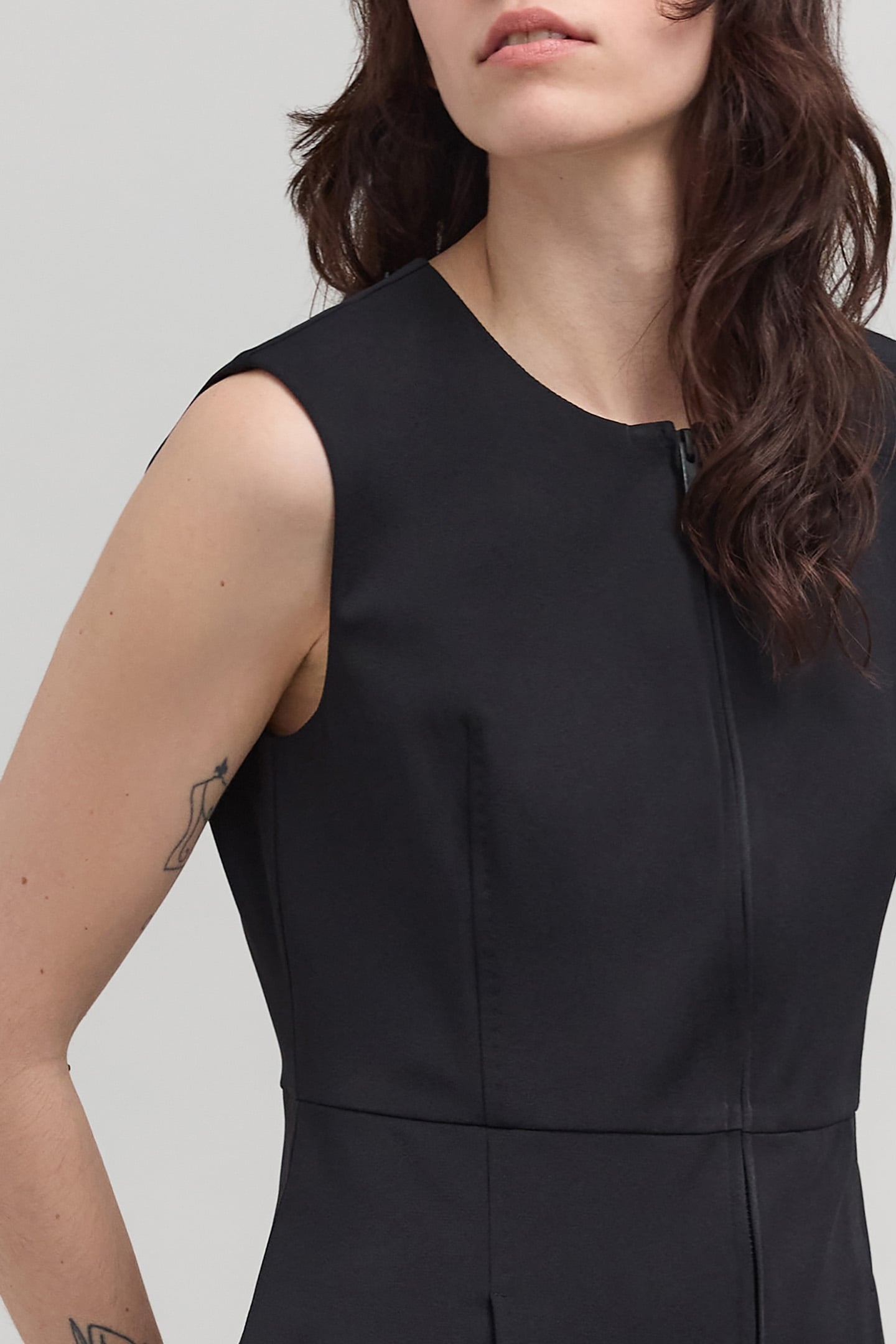 BLACK ZIP DRESS WITH TECHNICAL SPIRIT 7