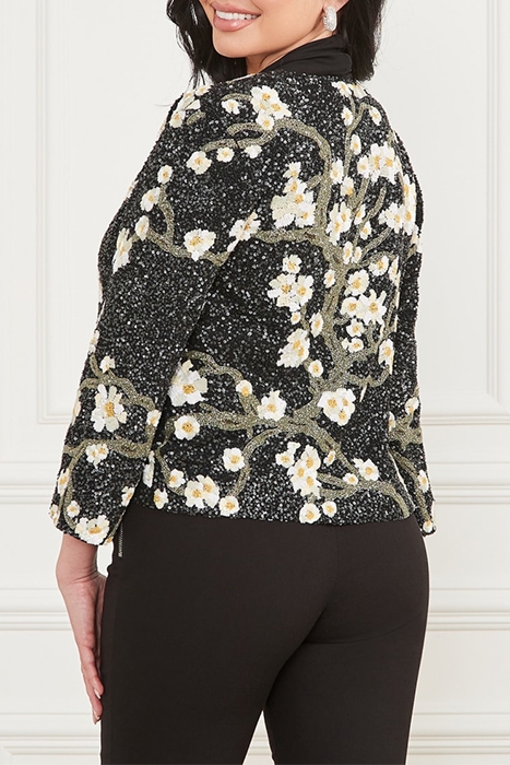 MARCIANO BY GUESS PRECIOUS EMBROIDERED JACKET BLOSSOM BLACK 2