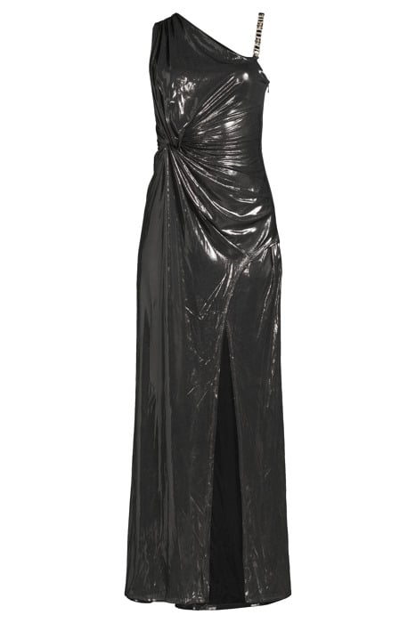 MARCIANO BY GUESS NAOMI MONOSHOULDER GUNMETAL MAXI DRESS MUL 3