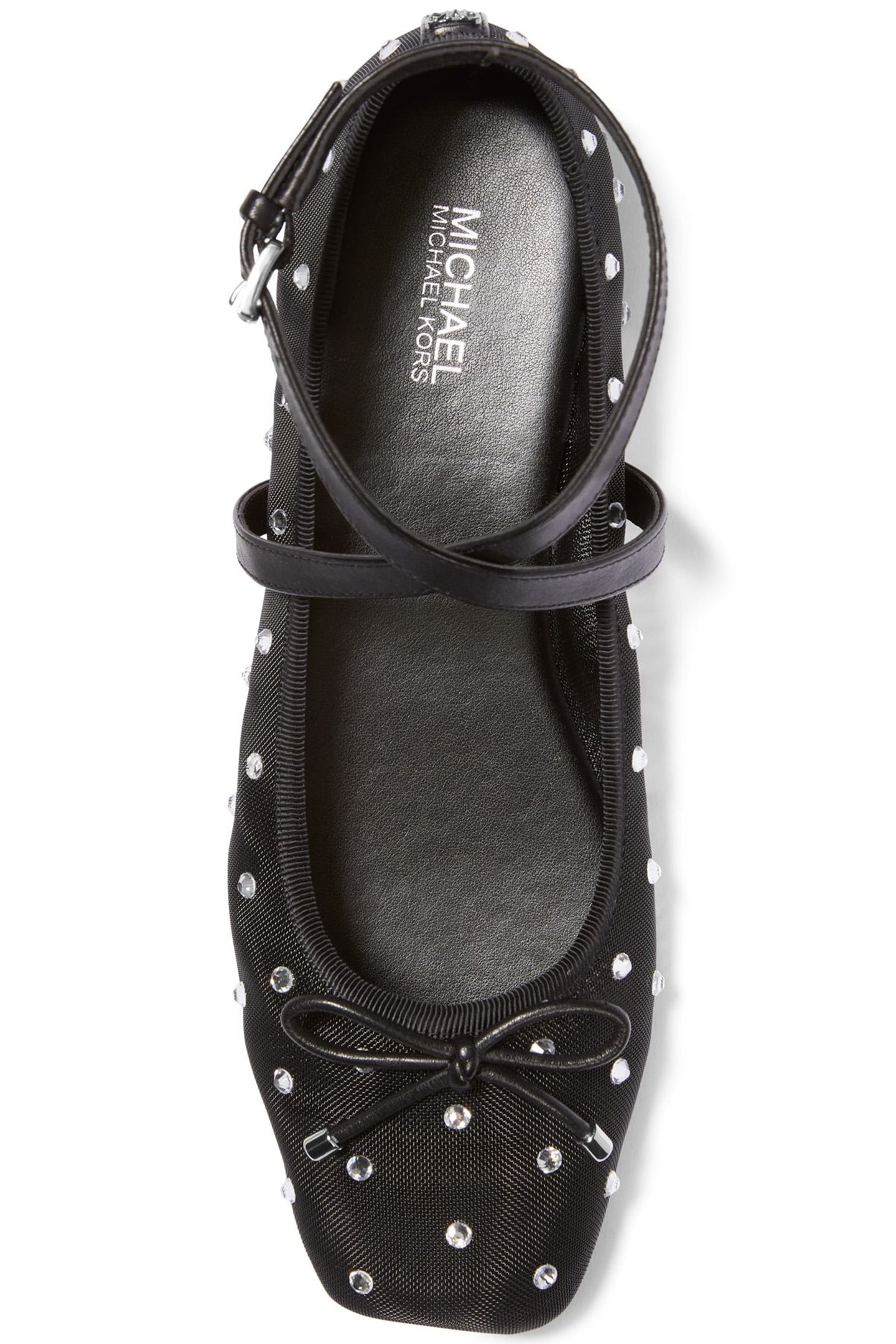 COLLETTE WRAP BALLET SHOE IN BLACK STUDS 3