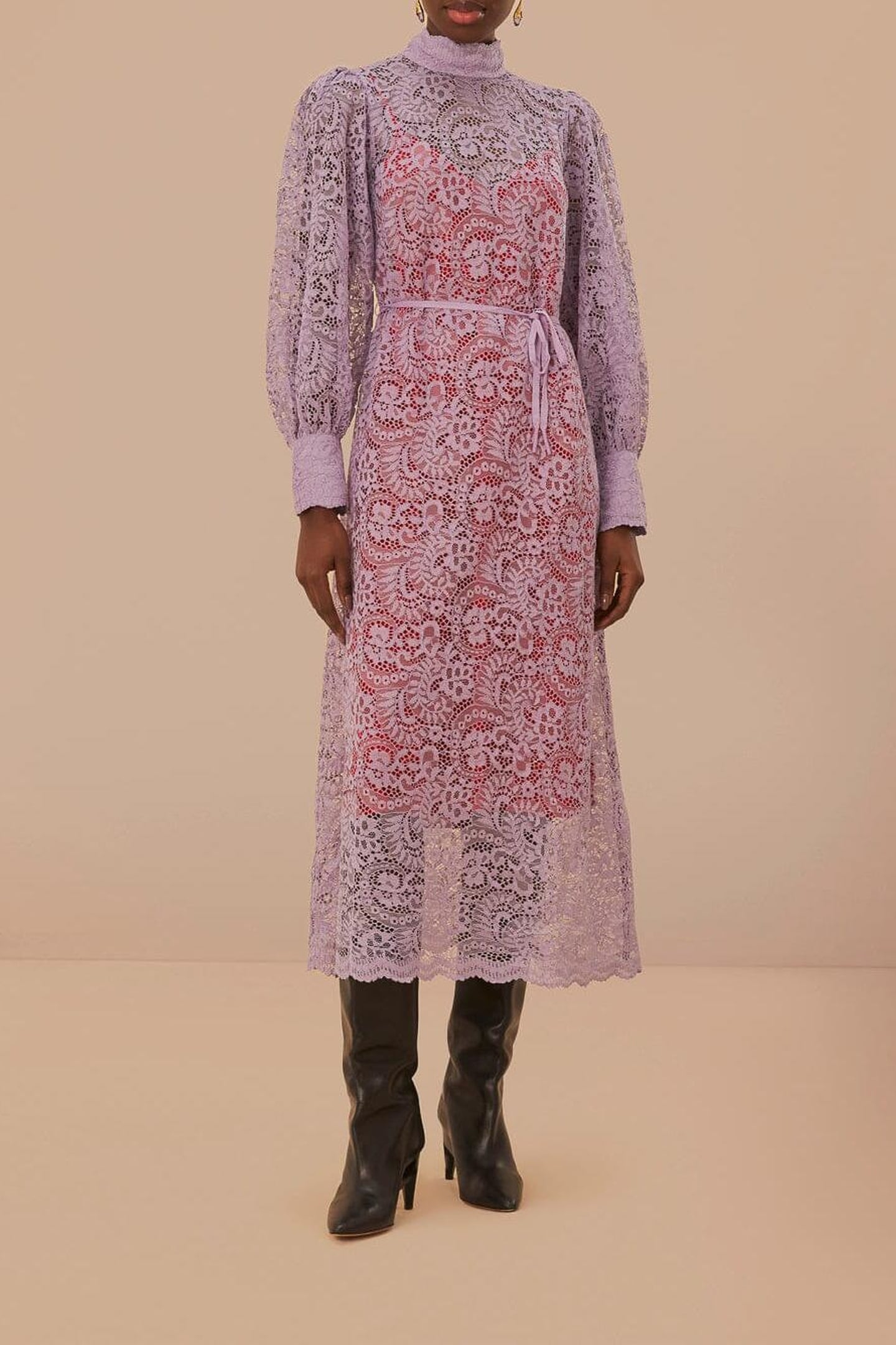 LACE LILAC MIDI DRESS 1