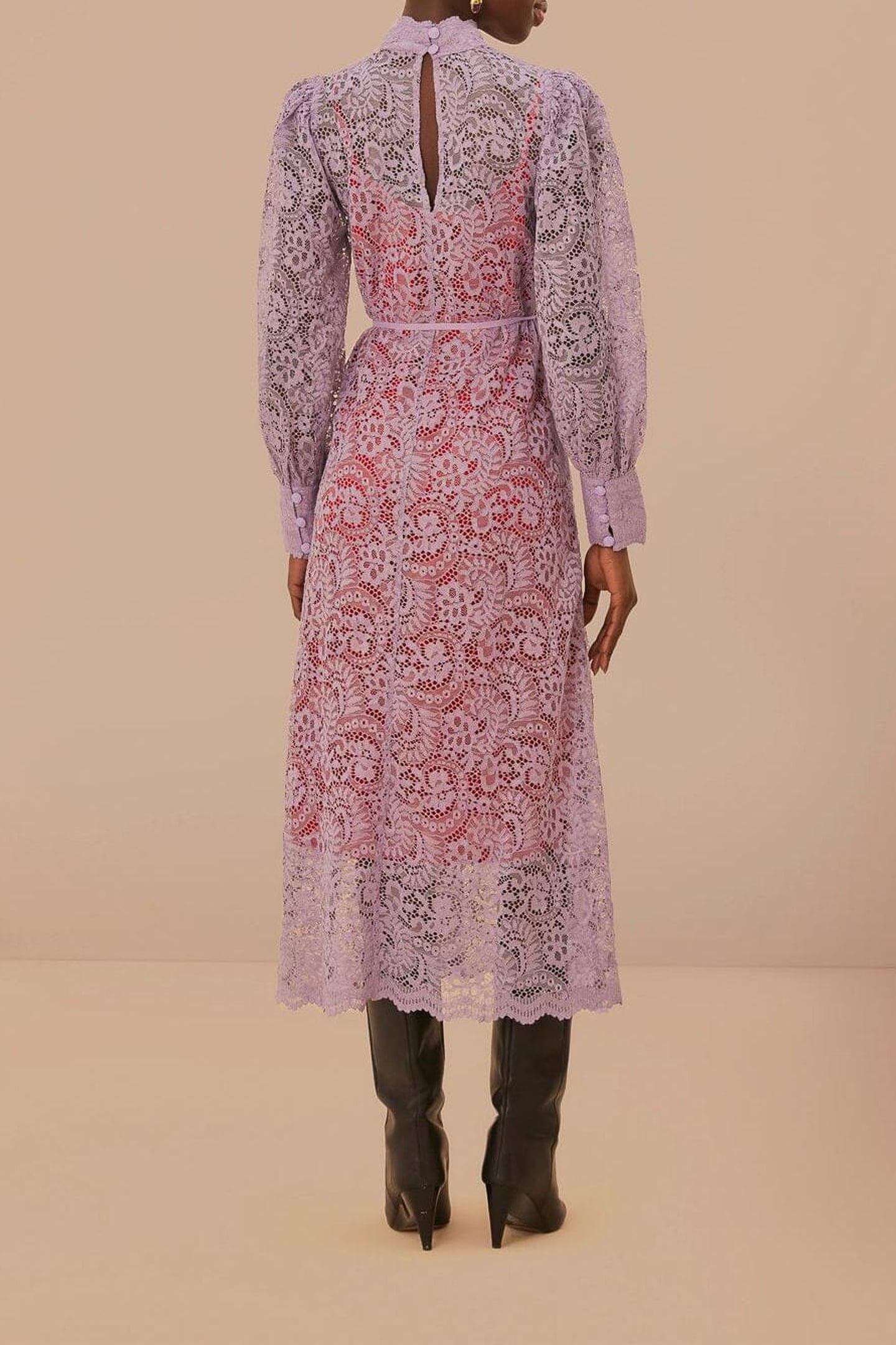 LACE LILAC MIDI DRESS 2