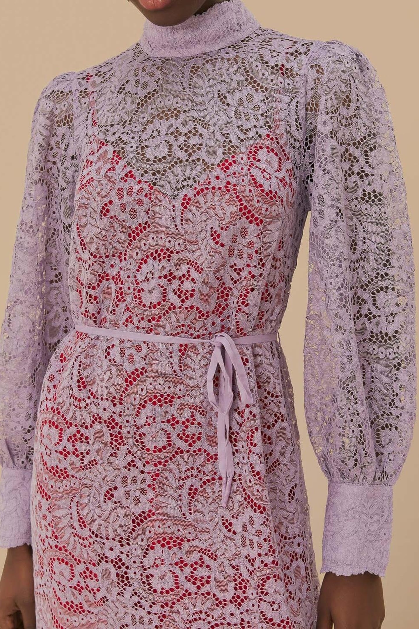 LACE LILAC MIDI DRESS 4