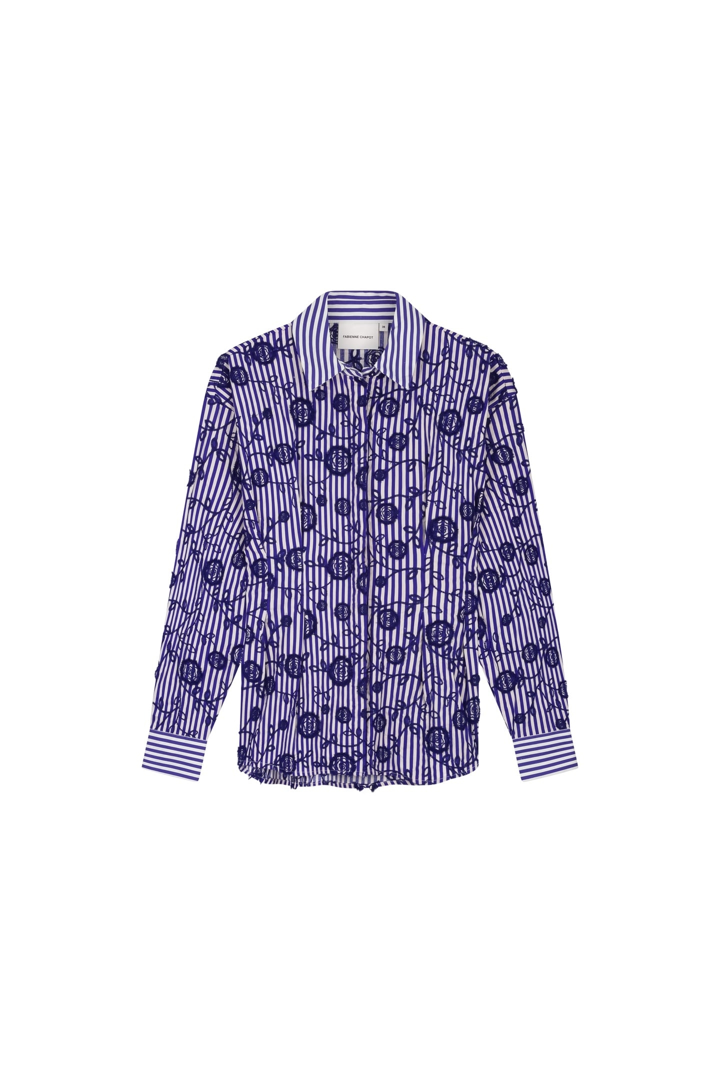 ROSINA BLOUSE COSY WHITE/ROYAL COBALT 4