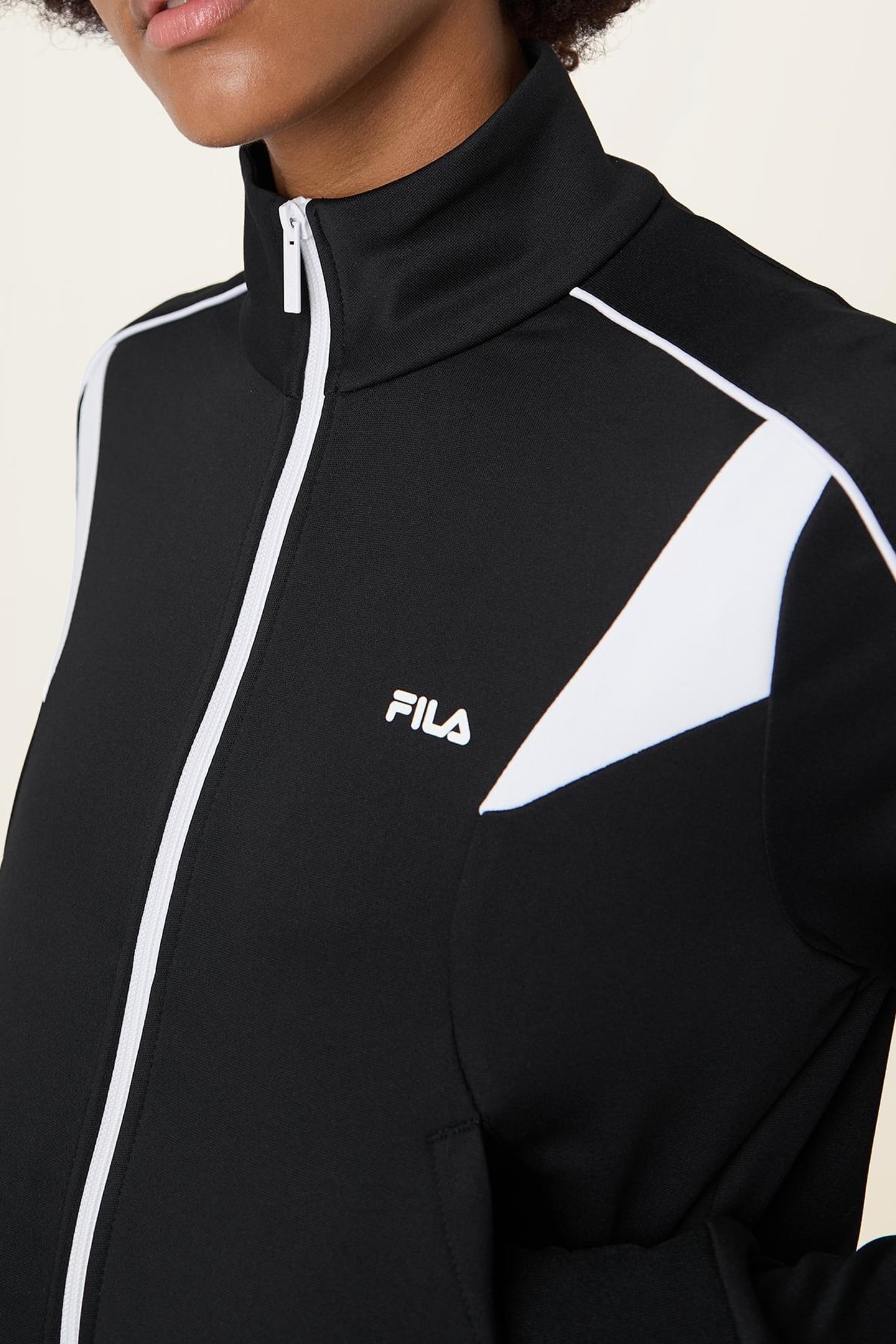 RIVOLI REGULAR BLOCKED TRACK JACKET BLACK-BRIGHT WHITE 6