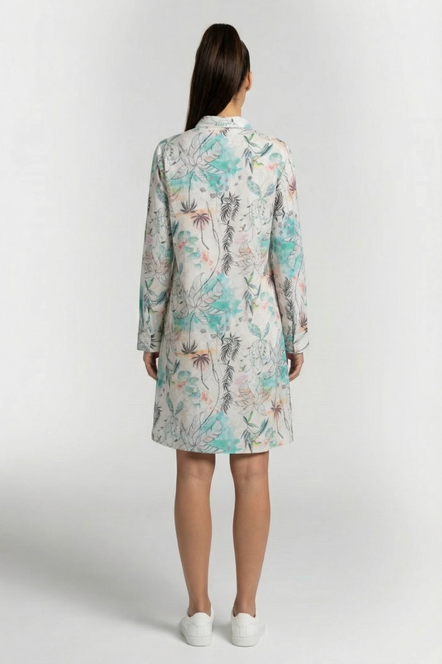 TUNIC CHILL OUT IN OFFWHITE WITH PALM FESTIVAL PRINT. 2