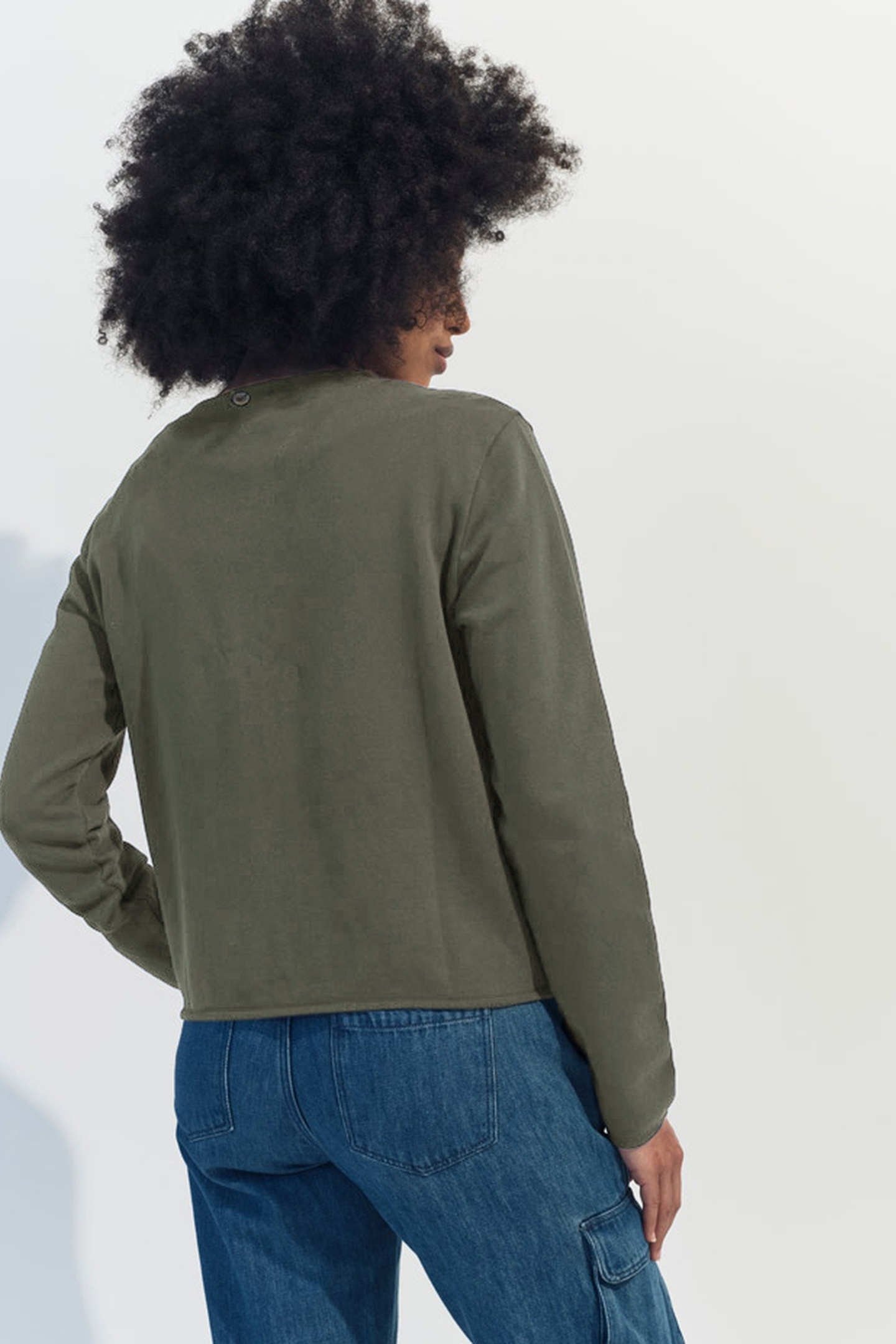 MARINO - KHAKI ZIPPED QUILTED KNIT CARDIGAN 4