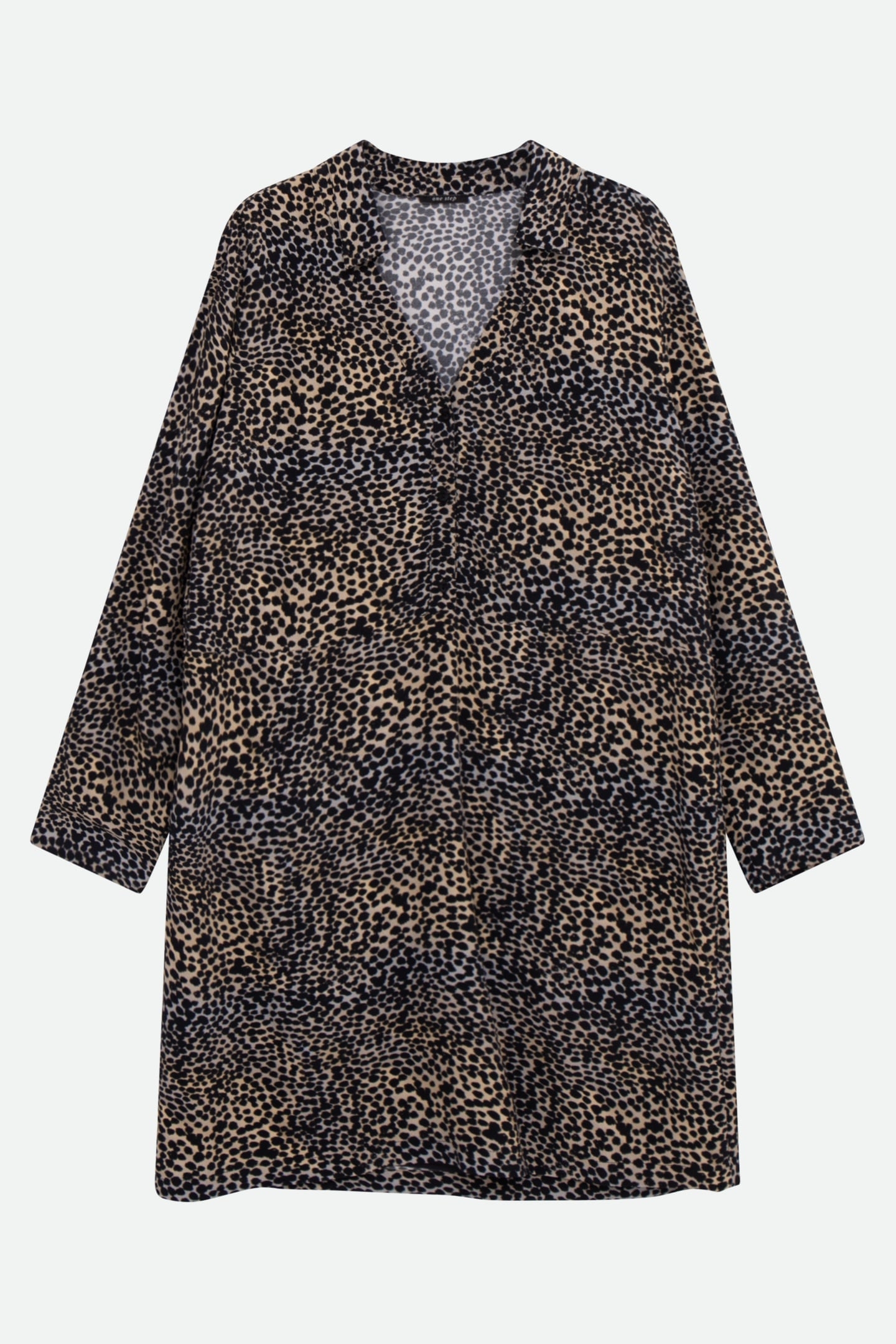 RAKEL - LENZING ECOVERO BLACK SUMMER CAMOUFLAGE SHIRT DRESS 6