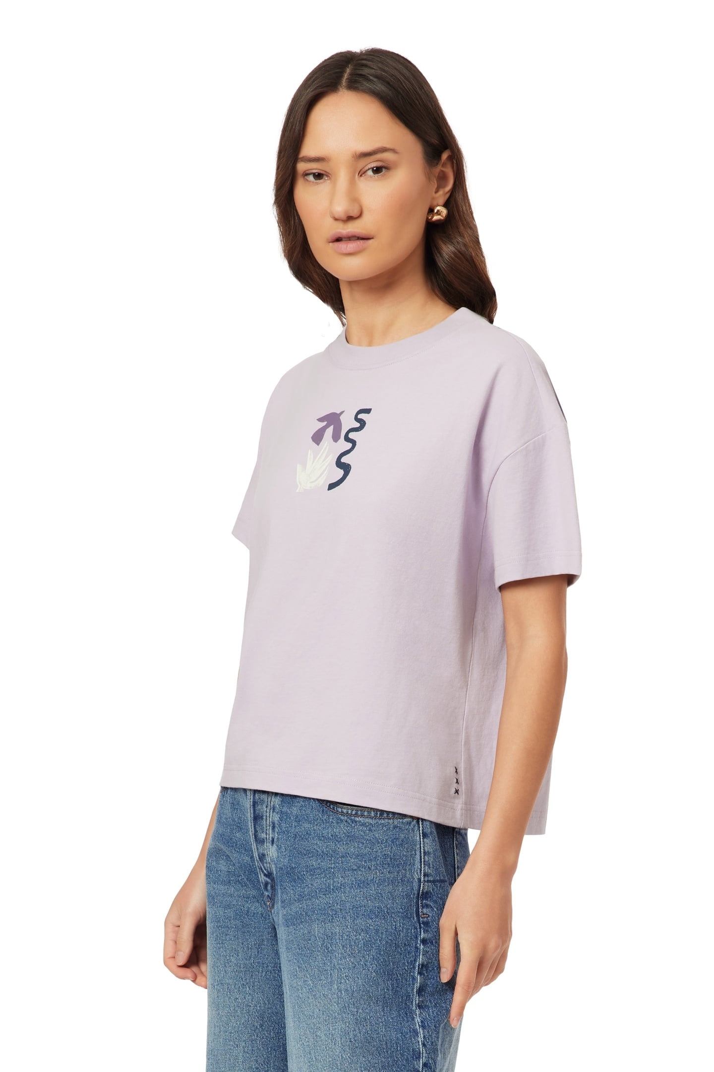 BOXY CROP TEE IRIS 2
