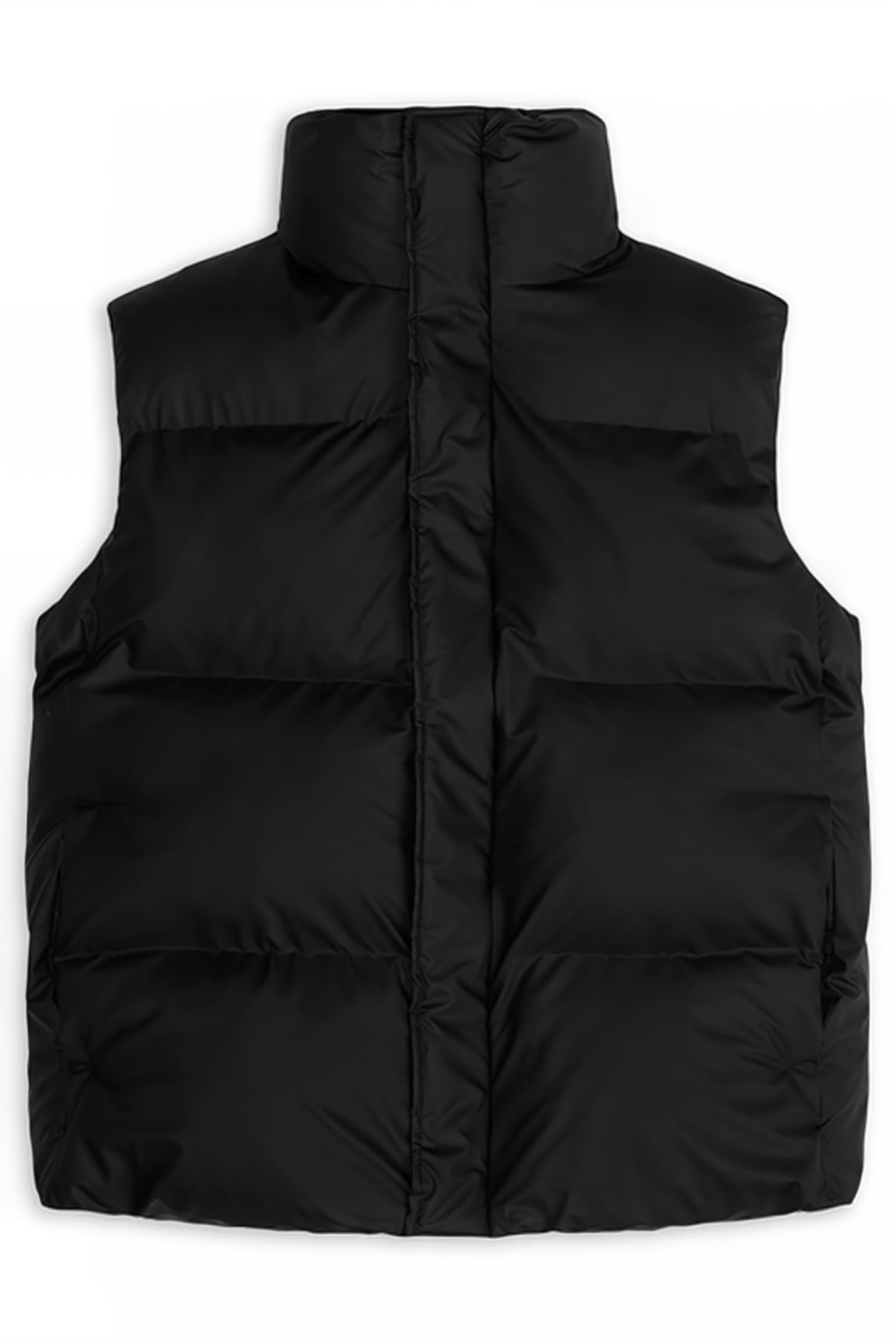 UNISEX BOXY PUFFER VEST BLACK 1