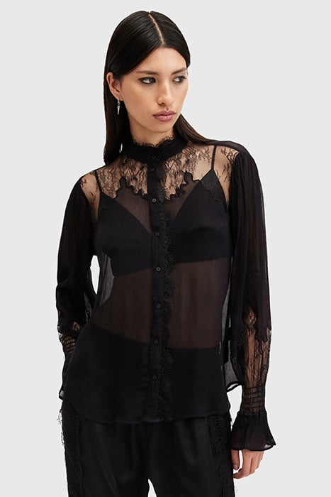 RORY LACE SHIRT BLACK 6
