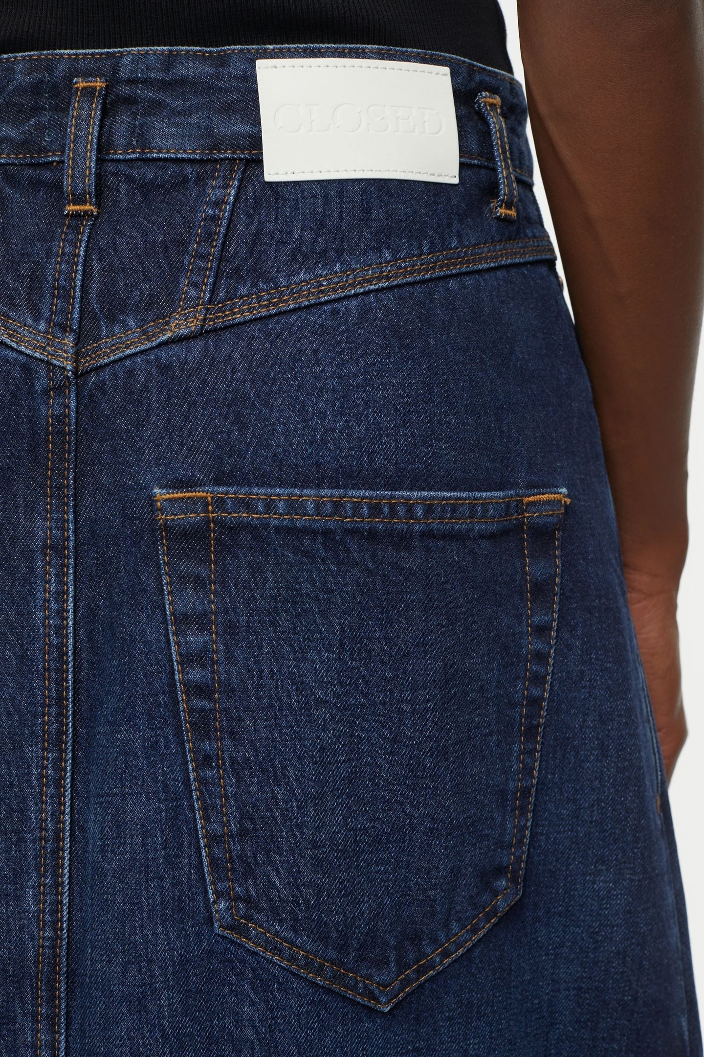 LONG 5-POCKET SKIRT DARK BLUE 6