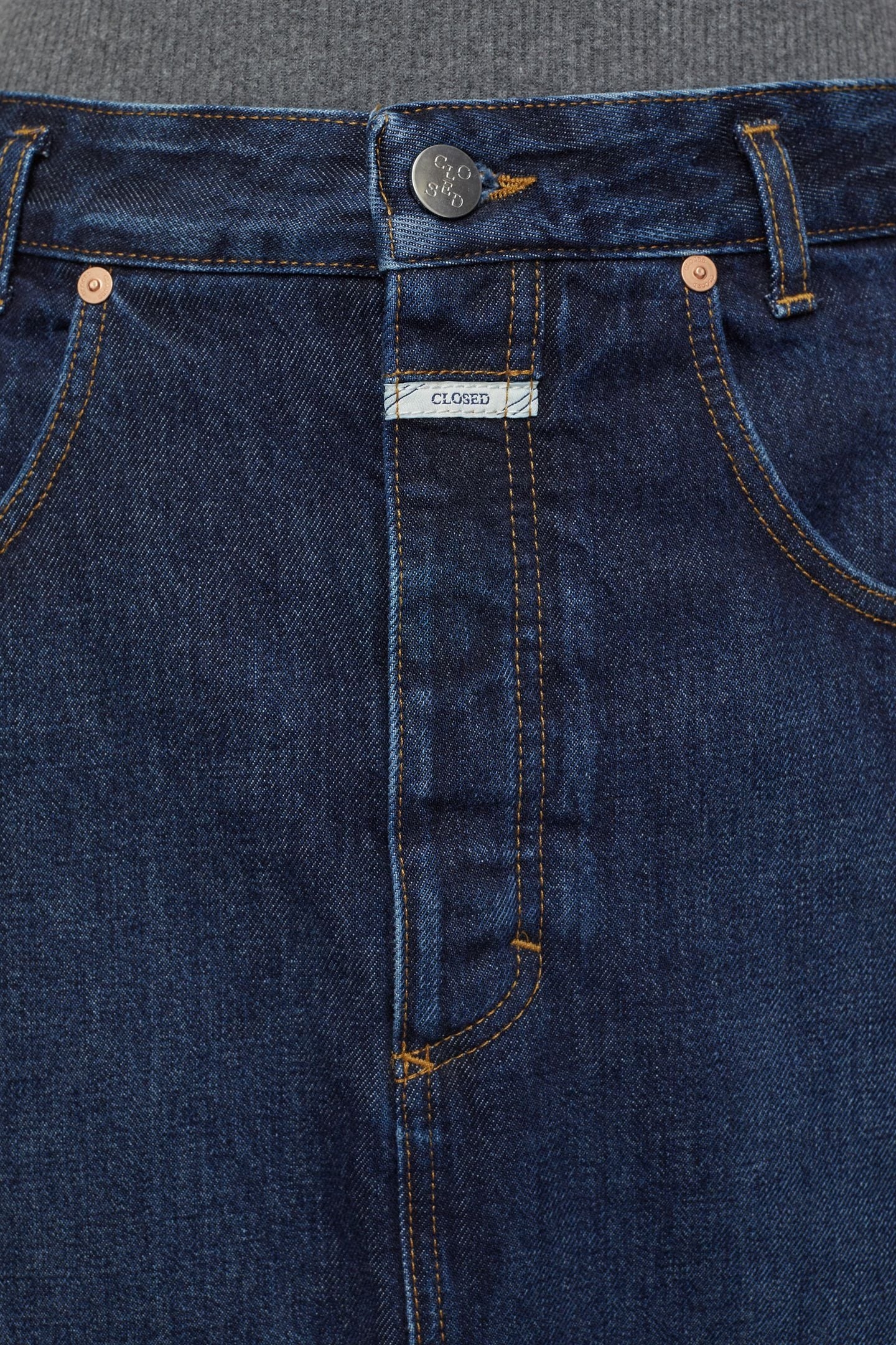 LONG 5-POCKET SKIRT DARK BLUE 8