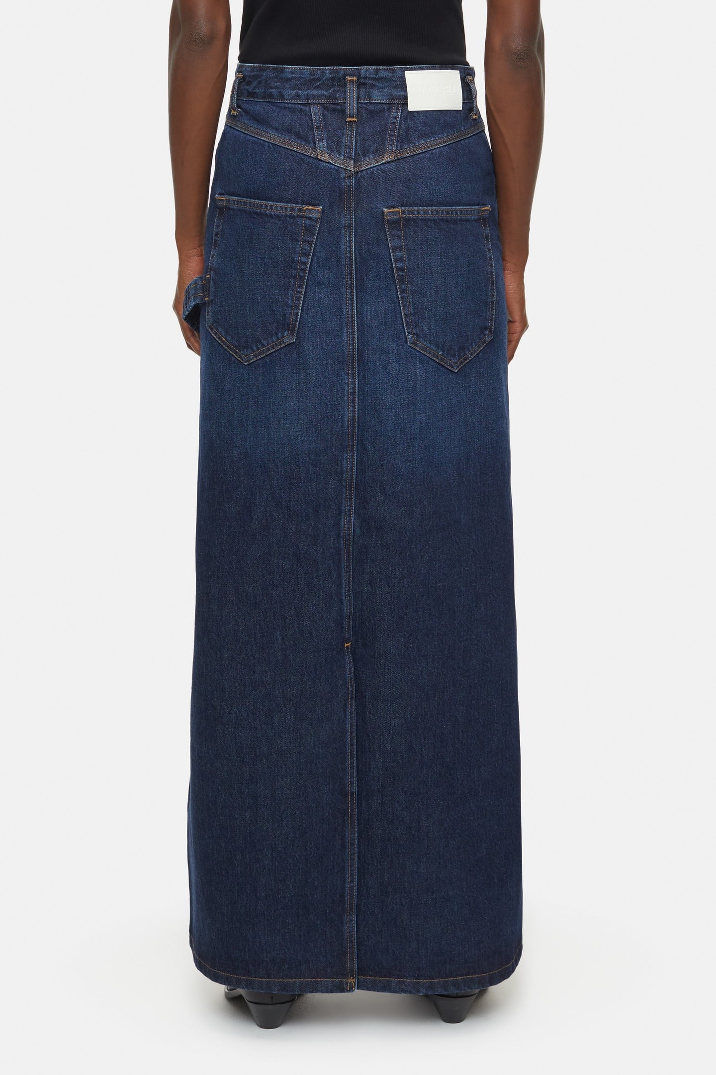 LONG 5-POCKET SKIRT DARK BLUE 4
