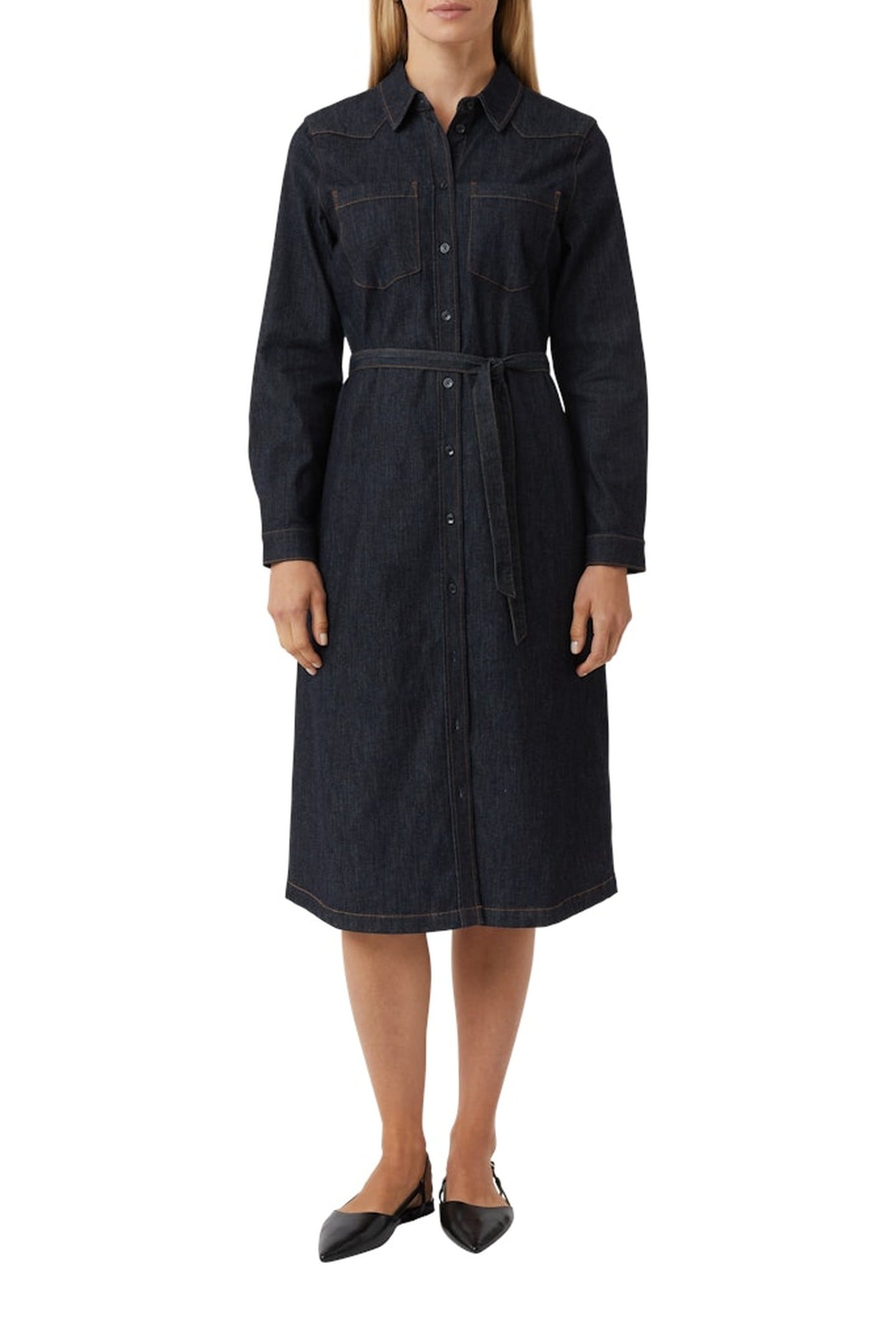 COMMA DRESSES BLUE DENIM 1